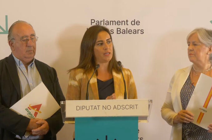 Rueda de prensa de los disidentes de Vox del grupo parlamentario de Baleares.