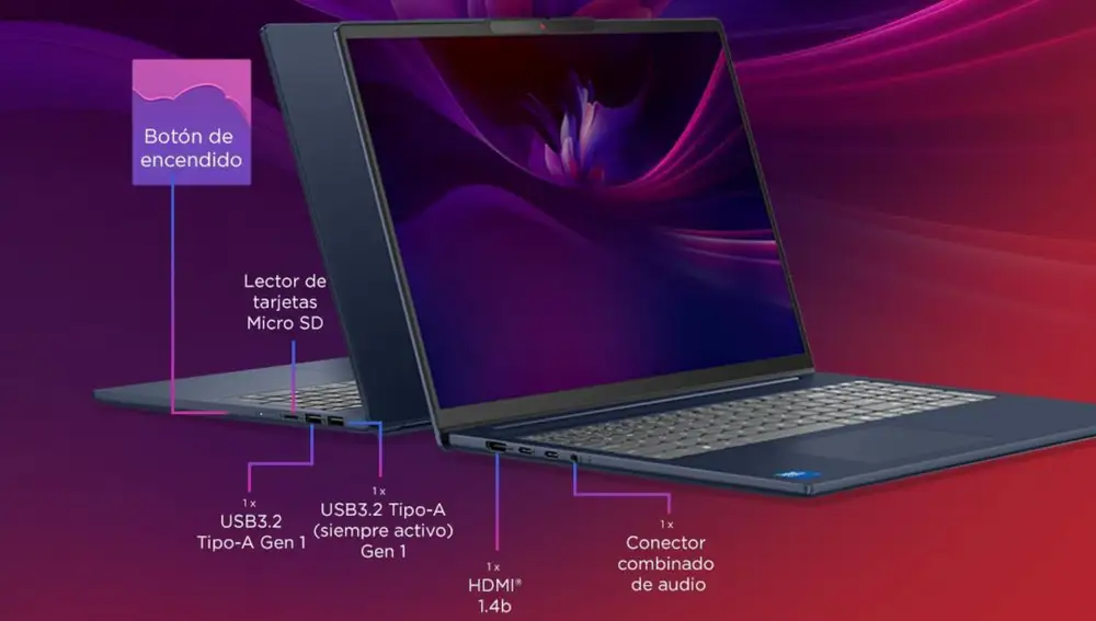 Este portátil tiene varios puertos USB