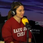 Blanca Suárez durante una entrevista en la Cadena Ser