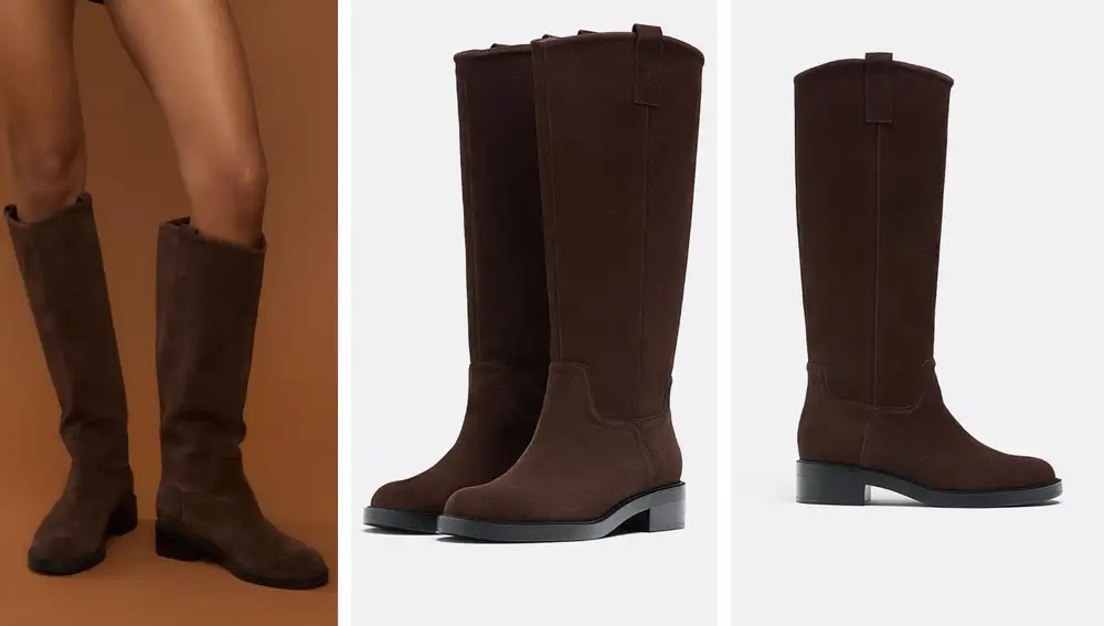 Botas hípicas de piel marrón chocolate (69,99€)