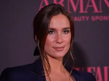 María Pombo. La influencer María Pombo durante el photocall de la Gala Vanity Fair & Armani Beauty con ocasión de la 73ª edición del Festival de San Sebastián, a 19 de septiembre de 2025, en San Sebastián, Guipúzcoa, País Vasco (España). A la gala están citados destacadas figuras del cine, la moda y la vida social.19 SEPTIEMBRE 2025;PHOTOCALL;GALA;VANITY FAIR;ARMANI;MODELOS;ACTRICES;ACTORES;Arnaitz Rubio / Europa Press19/09/2025
