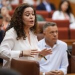 La portavoz de «Por Andalucía», Inmaculada Nieto, en el Parlamento autonómico