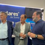 El presidente del partido en Soria, Benito Serrano, y el secretario autonómico, Francisco Vázquez, en el inicio del curso político en Soria