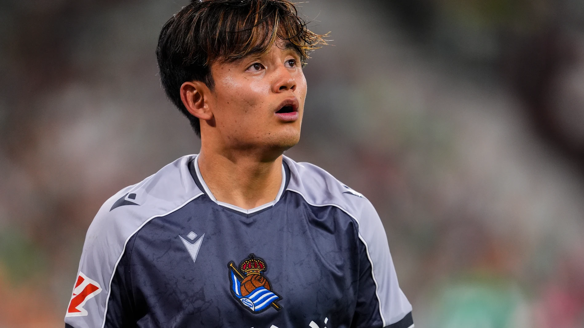 Takefusa Kubo of Real Sociedad looks on during the Spanish league, LaLiga EA Sports, football match played between Real Betis and Real Sociedad at La Cartuja stadium on September 19, 2025, in Sevilla, Spain. AFP7 19/09/2025 ONLY FOR USE IN SPAIN