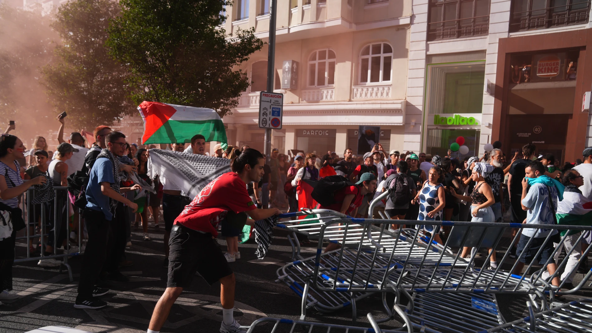 Protestas por la participación de Israel y en apoyo a Palestina en La Vuelta Ciclista