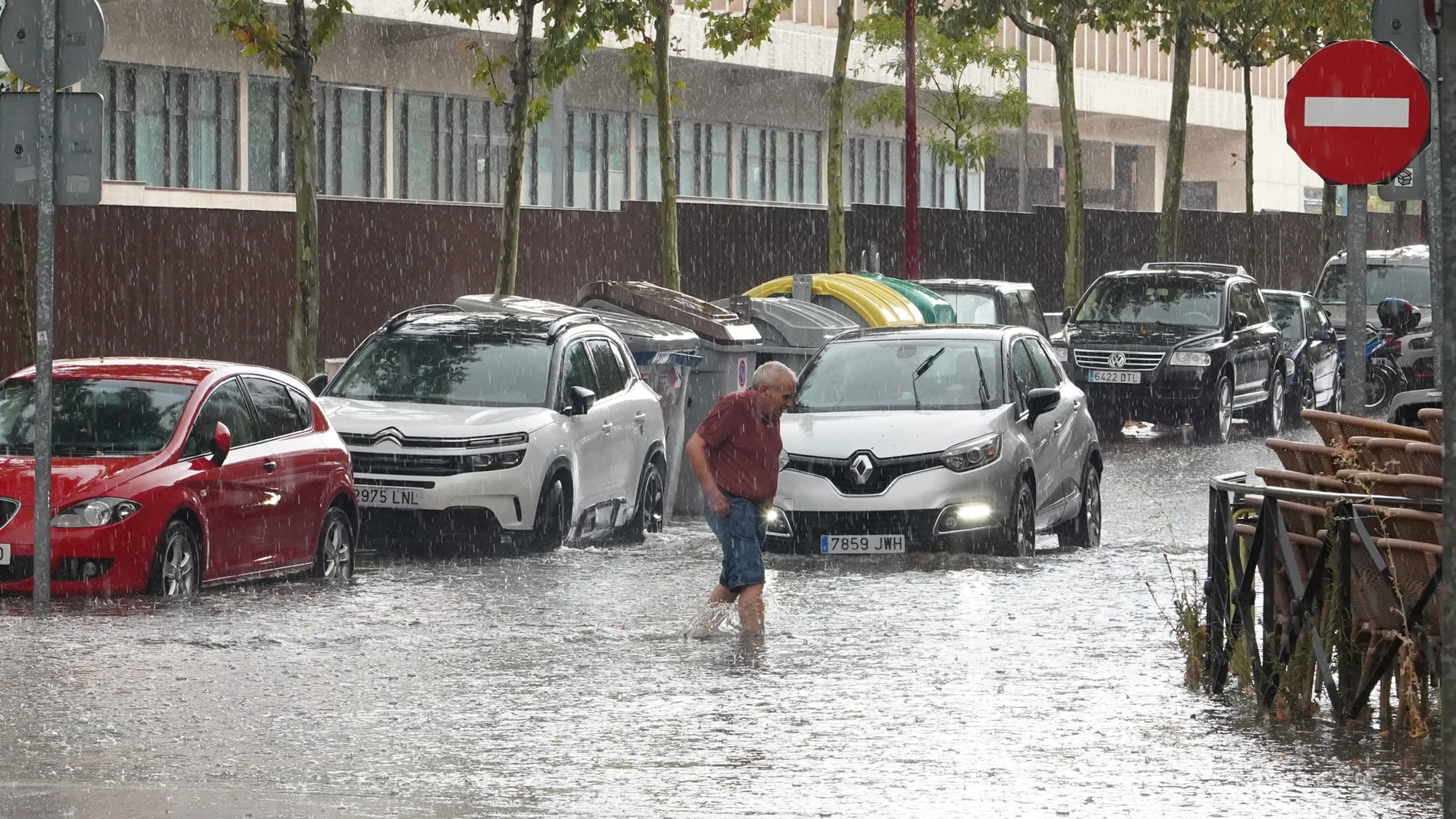 Intensas lluvias en Valladolid
