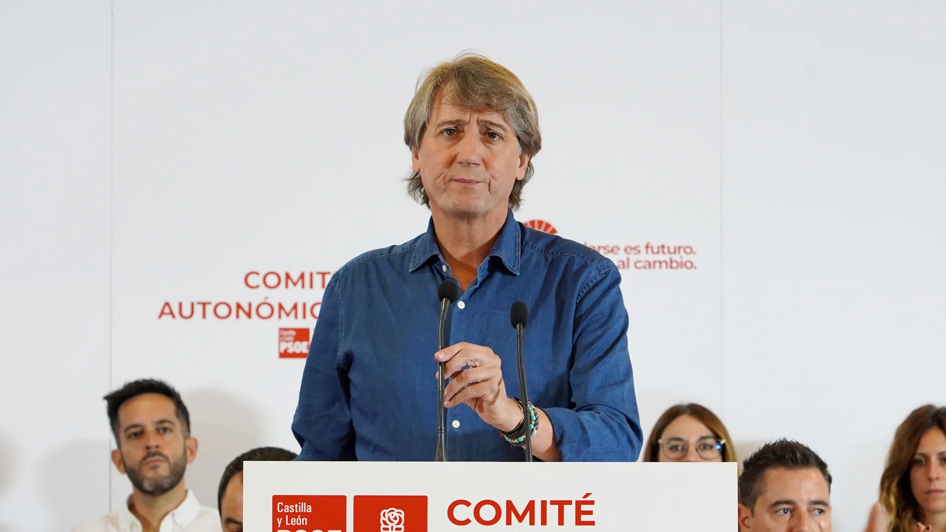 El secretario general del PSCyL, Carlos Martínez, interviene ante el Comité Autonómico del PSOE de Castilla y León
