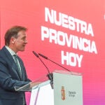 El presidente de la Diputación de Burgos, Borja Suárez, interviene en el Día de la Provincia