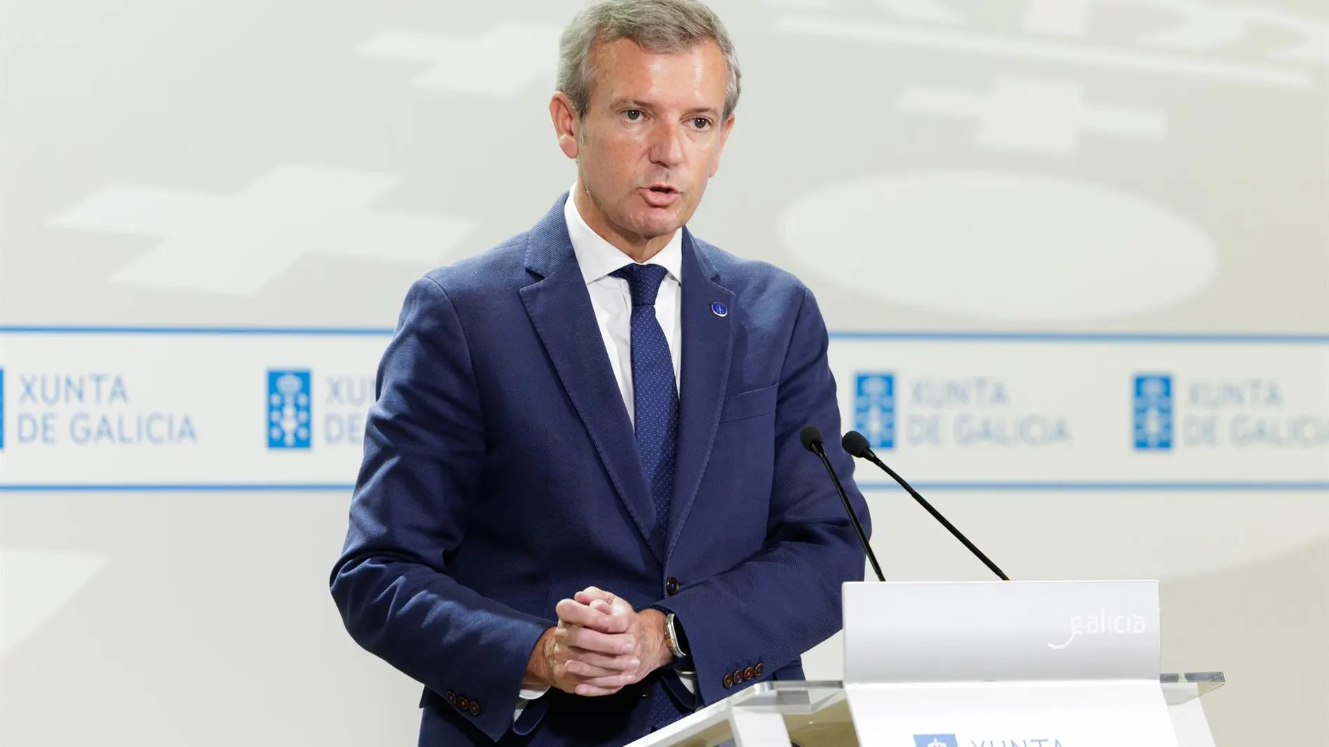Rueda, hoy, durante su comparecencia ante los medios.