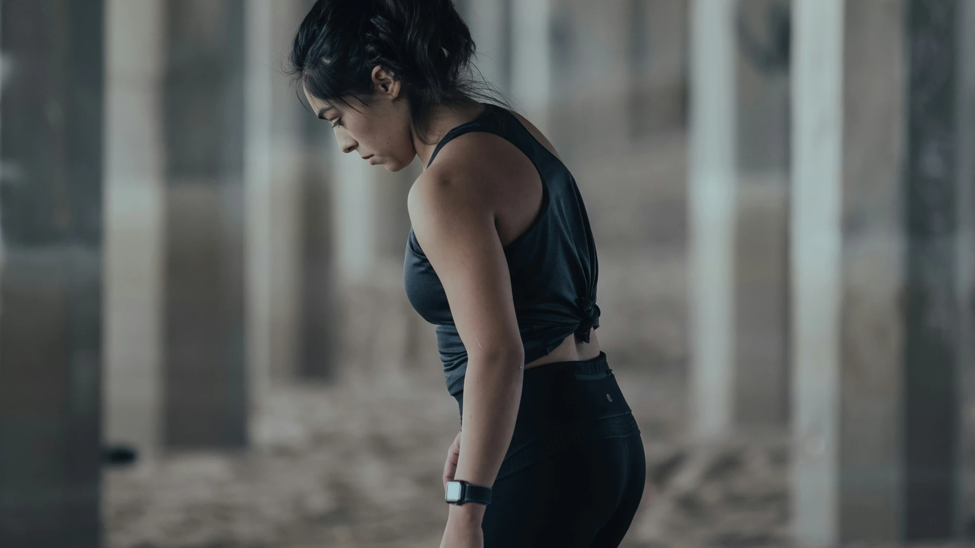 Persona haciendo deporte con un Apple Watch