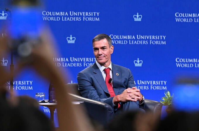 El presidente del Gobierno, Pedro Sánchez, ayer en Nueva York