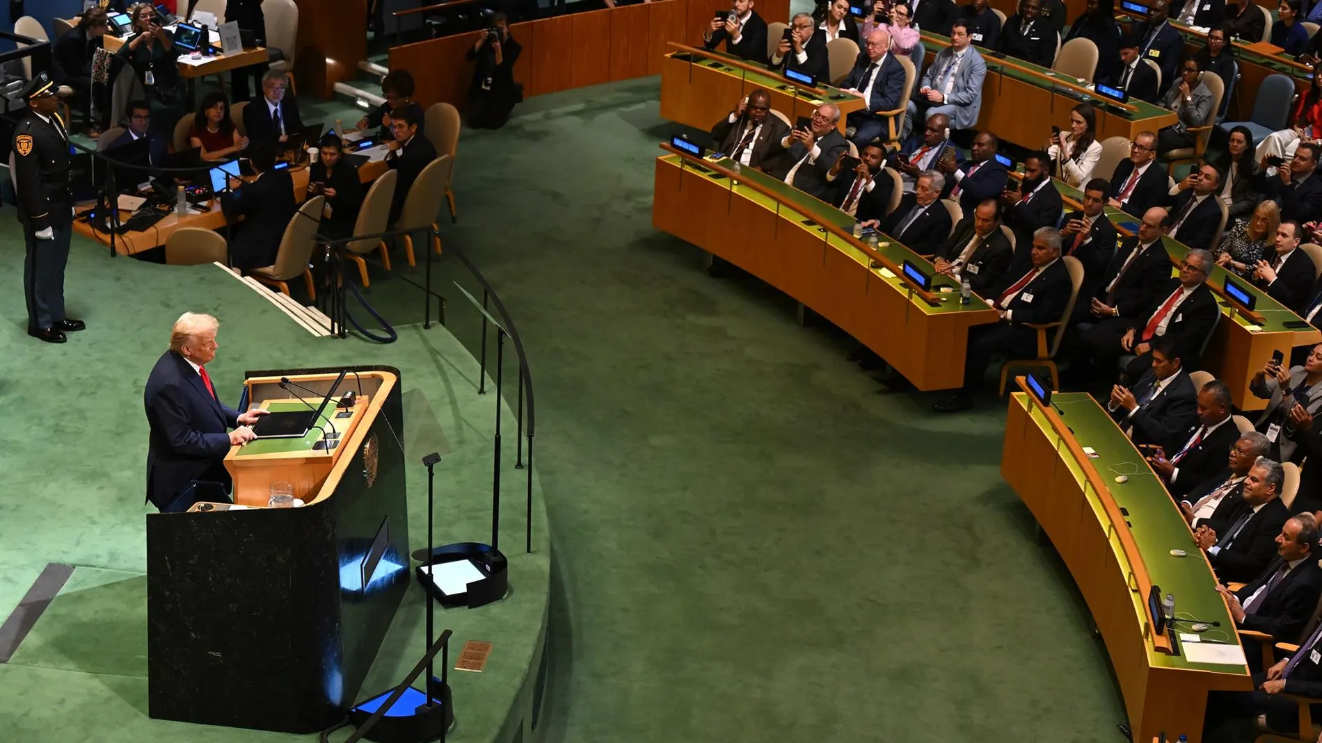 EEUU.- Trump denuncia desde la ONU que reconocer el Estado palestino es una "recompensa" a Hamás