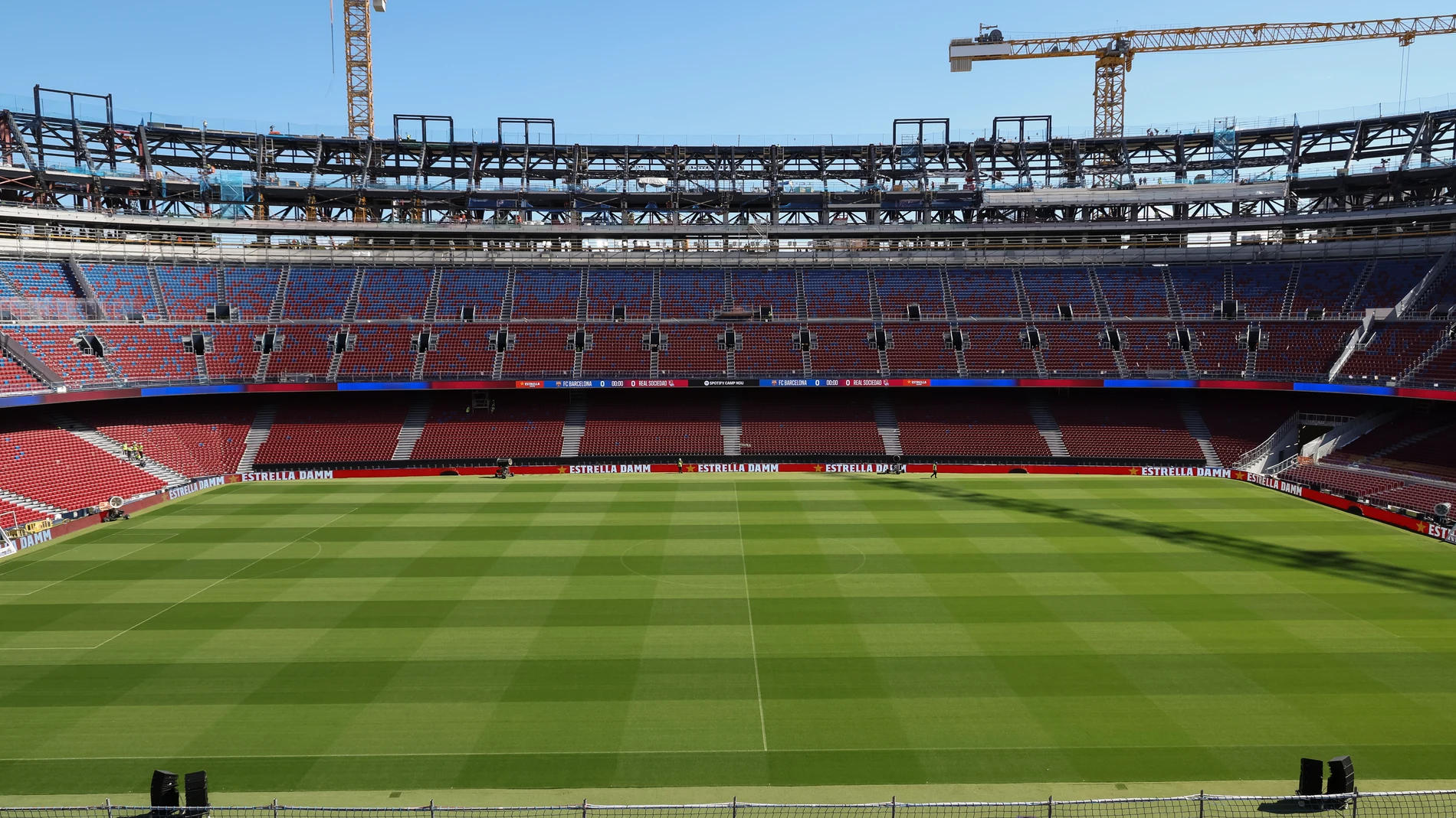 Views of the construction work on the Spotify Camp Nou Stadium on September 23, 2025 in Barcelona, Spain. AFP7 23/09/2025 ONLY FOR USE IN SPAIN