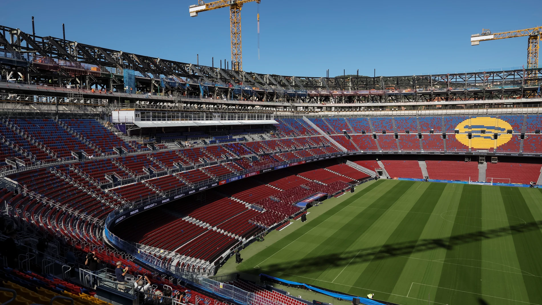 Views of the construction work on the Spotify Camp Nou Stadium on September 23, 2025 in Barcelona, Spain. AFP7 23/09/2025 ONLY FOR USE IN SPAIN