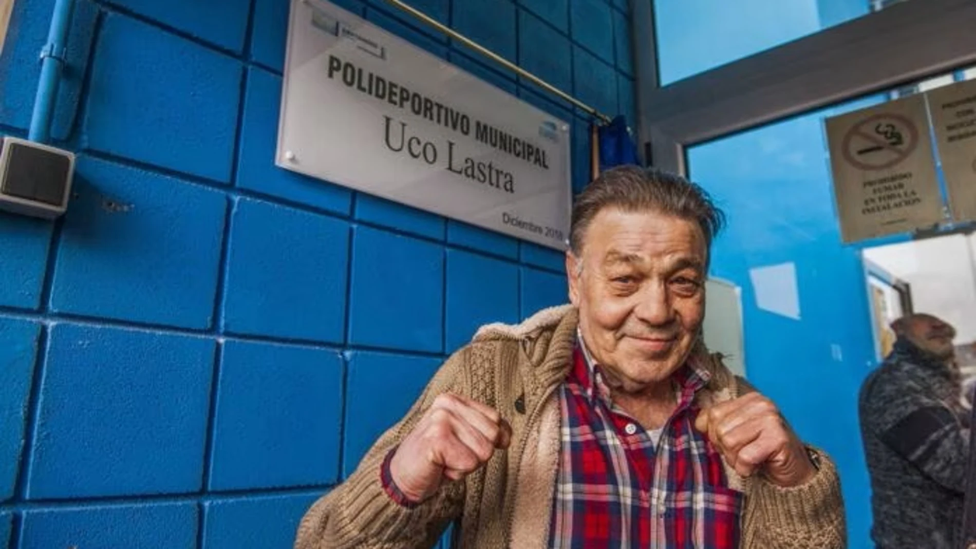 Uco Lastra, el día de inauguración del pabellón con su nombre