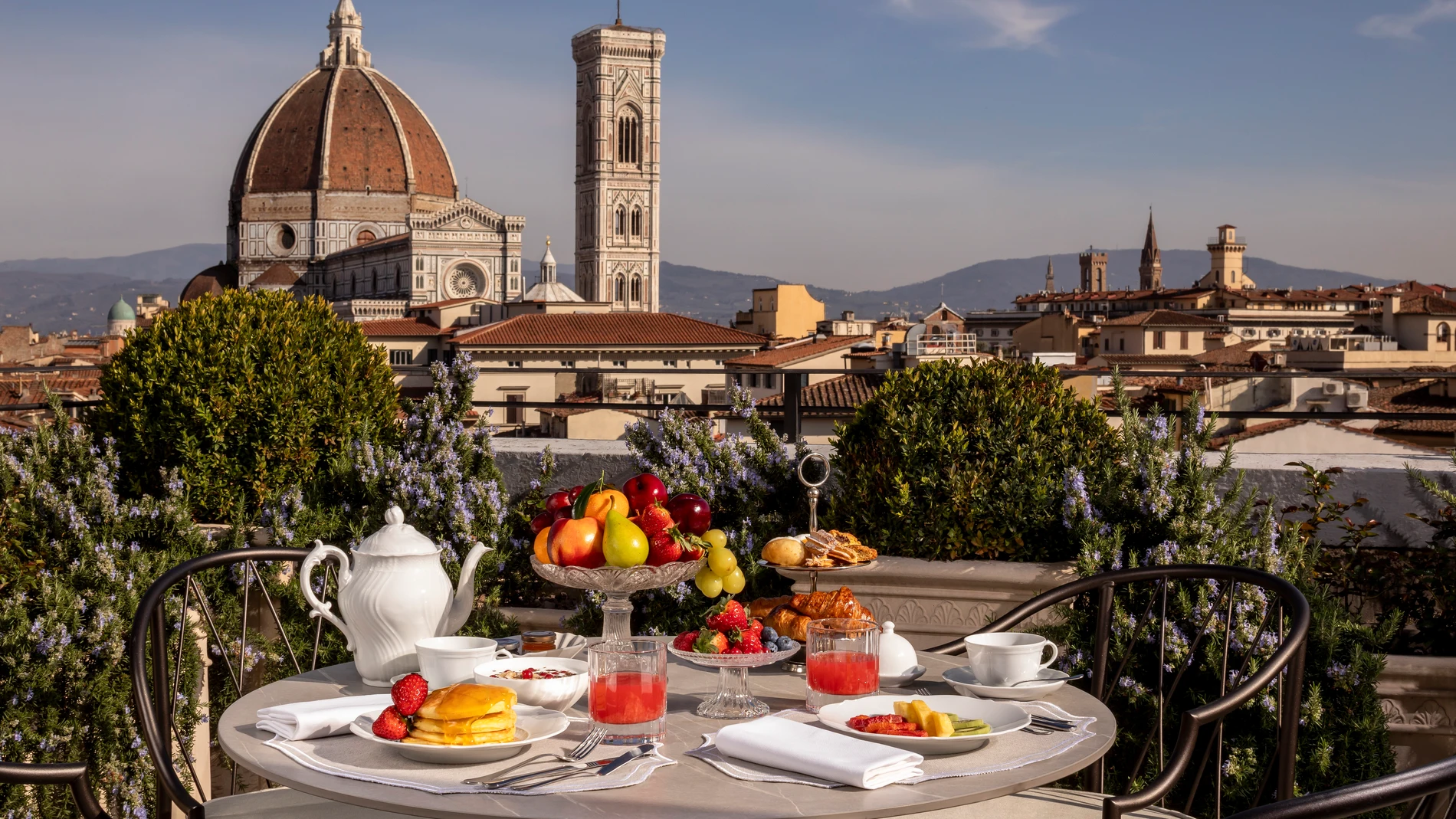 Tivoli Palazzo Gaddi Presidential Suite Inroom Dining Breakfast Terrace Detail