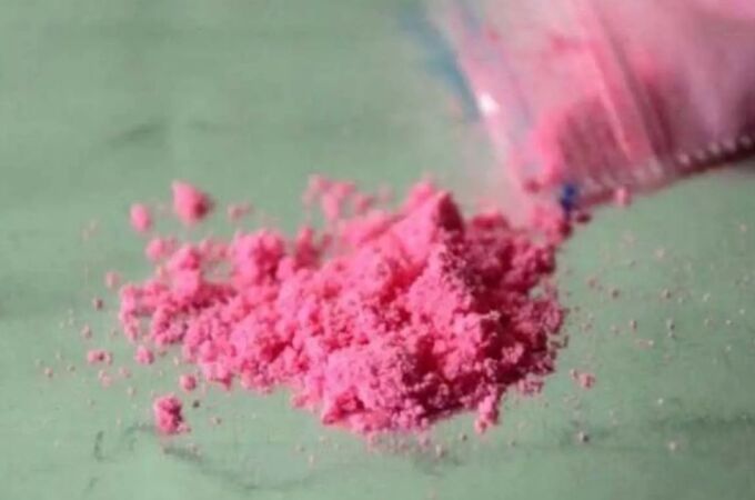 Bolsa de cocaína rosa