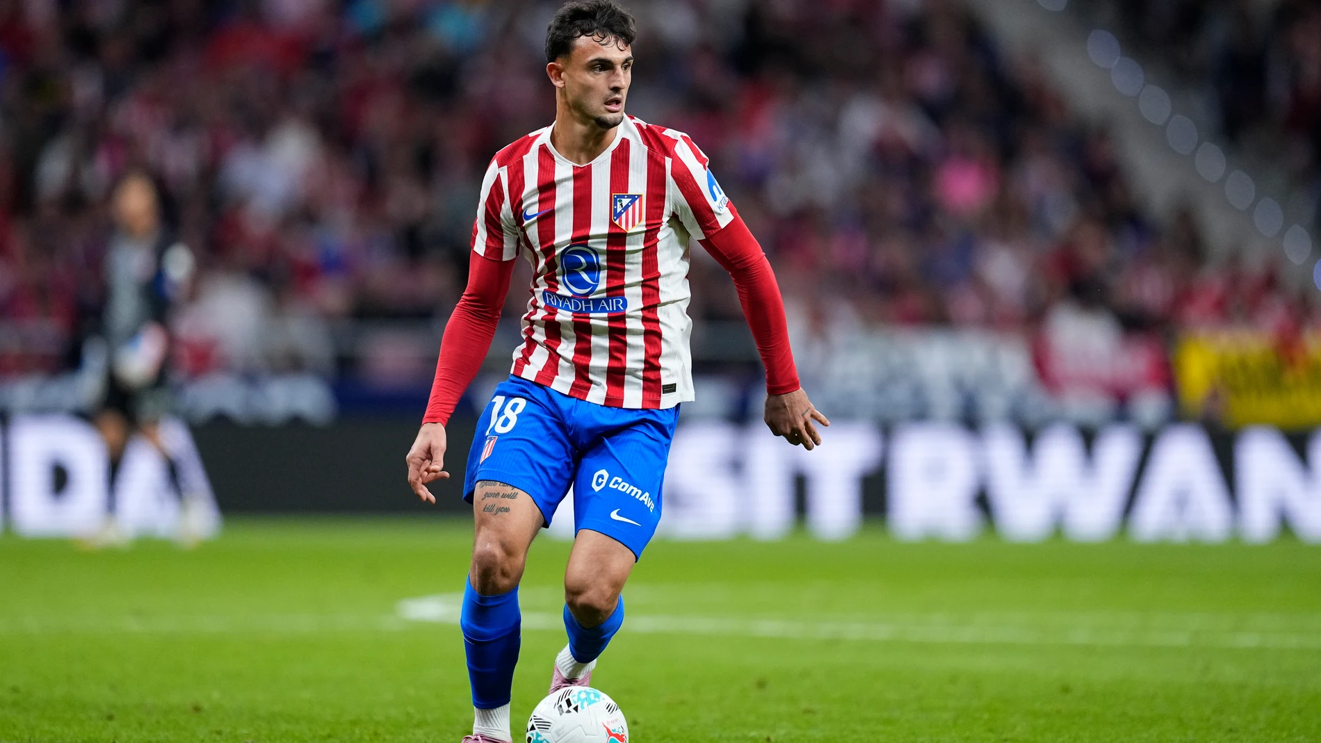 Marc Pubill of Atletico de Madrid in action during the Spanish League, LaLiga EA Sports, football match played between Atletico de Madrid and Rayo Vallecano at Riyadh Air Metropolitano stadium on September 24, 2025, in Madrid, Spain. AFP7 24/09/2025 ONLY FOR USE IN SPAIN