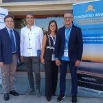 El presidente de GeNI, Pedro Navia, con los miembros del comité organizador local: Carlos Rodríguez Paz, Ana María Rojas y Óscar Vila