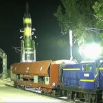 Así es el lanzamiento del misil balístico nuclear Agni-P de la India desde un tren (vídeo).