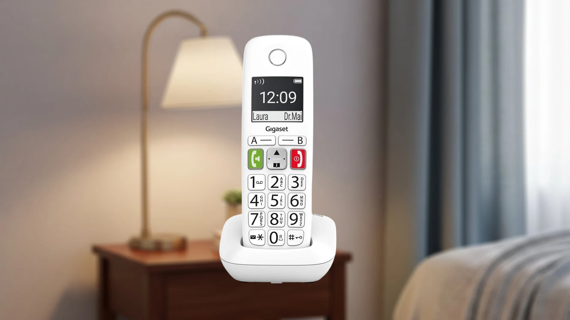 A diferencia de otros teléfonos, el Gigaset E290 tiene botones grandes
