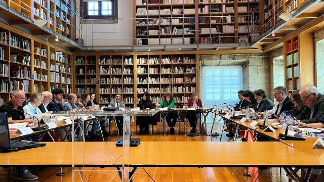 Pleno municipal celebrado en Santiago de Compostela.