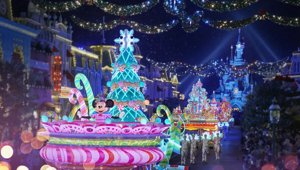 Cabalgata Mickey's Dazzling Christmas Parade en Disneyland Paris