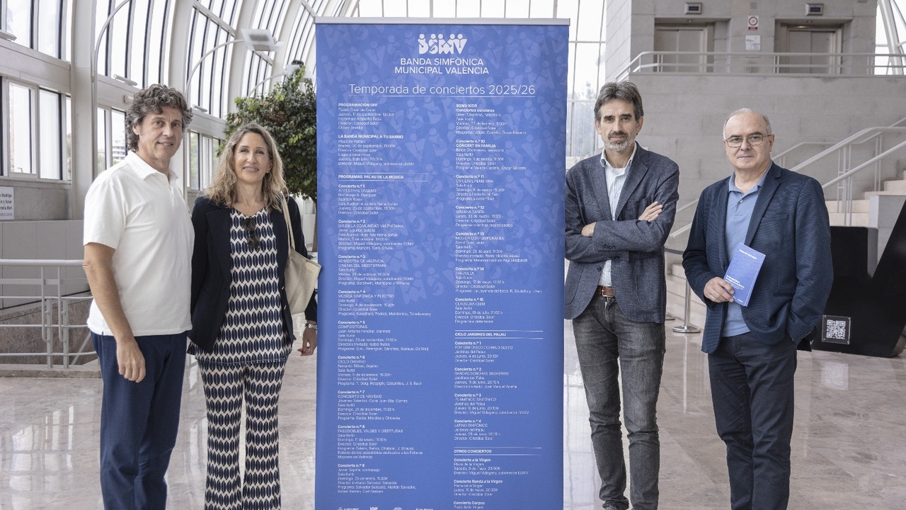 25 conciertos "de todos los estilos" para la nueva temporada de la Banda Municipal de Valencia