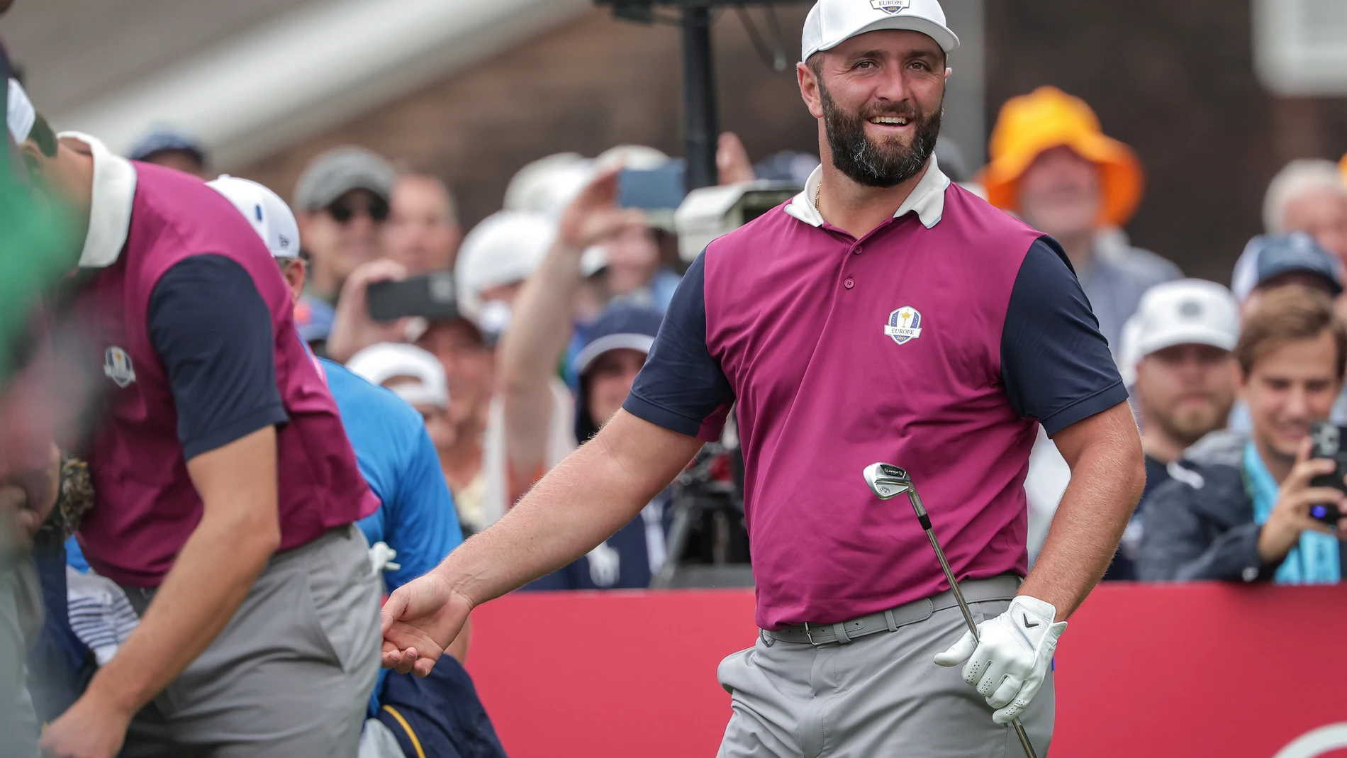 Jon Rahm, en un entrenamiento de la Ryder Cup