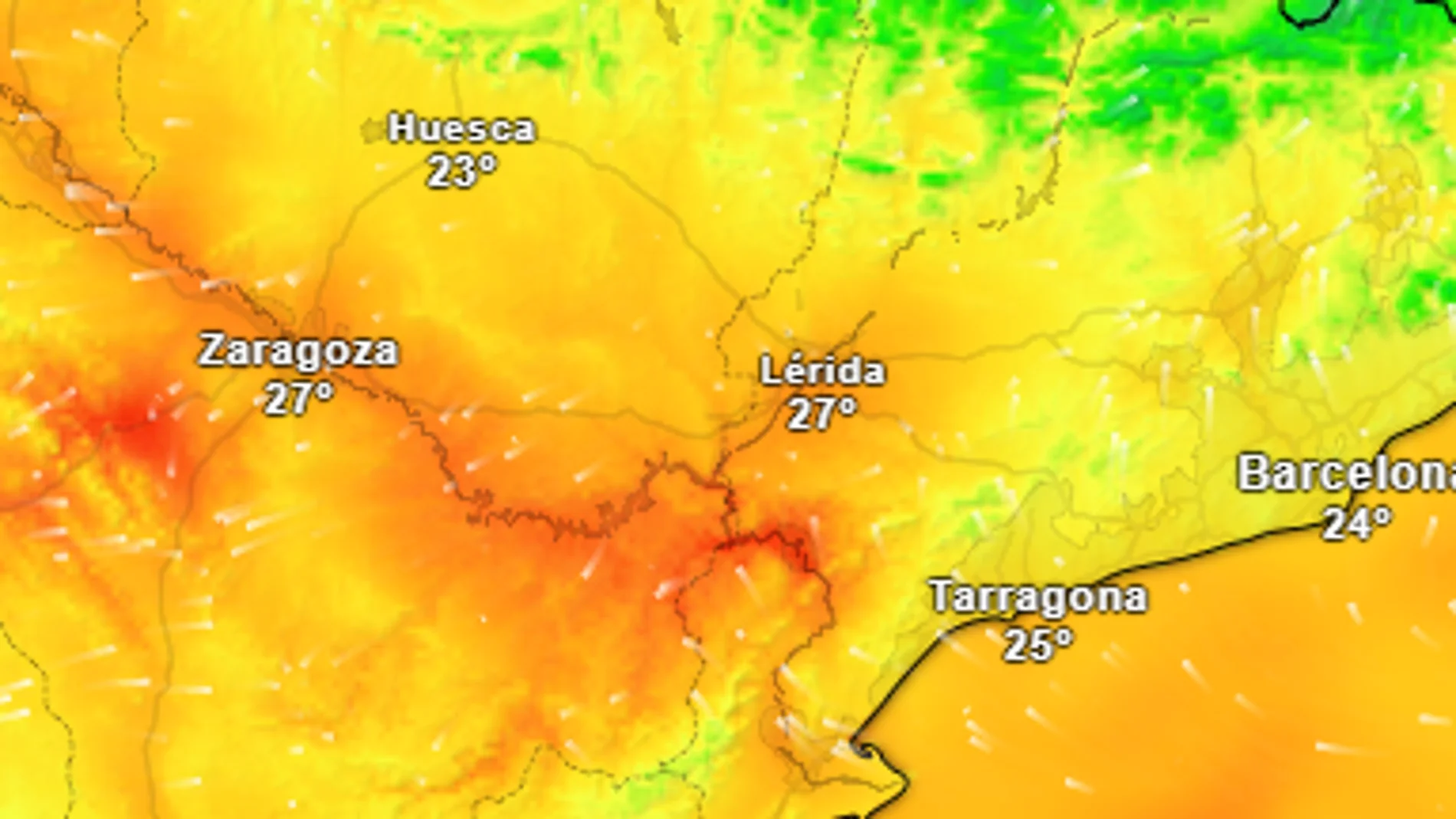 Mapa Temperaturas Aragón