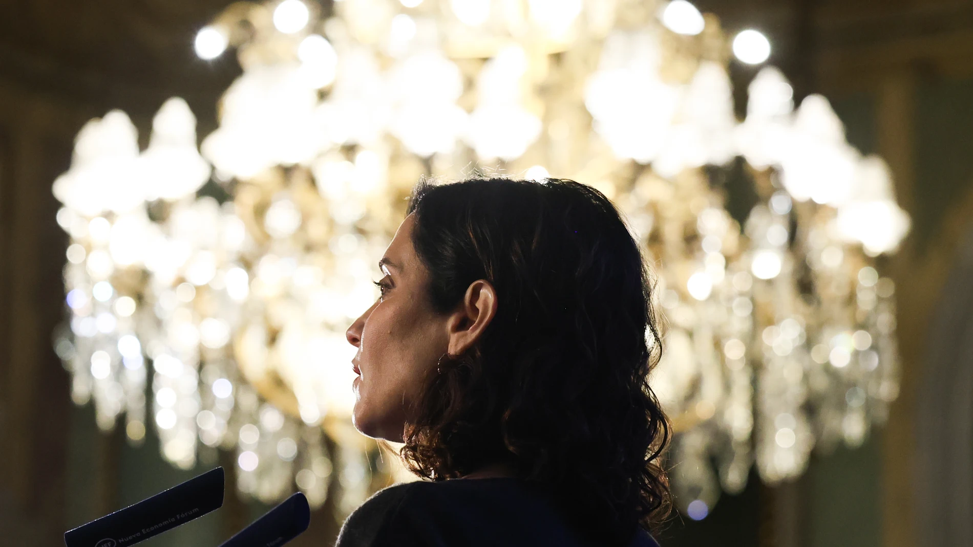 La presidenta de la Comunidad de Madrid, Isabel Díaz Ayuso, durante un desayuno informativo de Fórum Europa, en el Real Casino Gran Círculo de Madrid, a 25 de septiembre de 2025, en Madrid (España). 25 SEPTIEMBRE 2025 Marta Fernández / Europa Press 25/09/2025