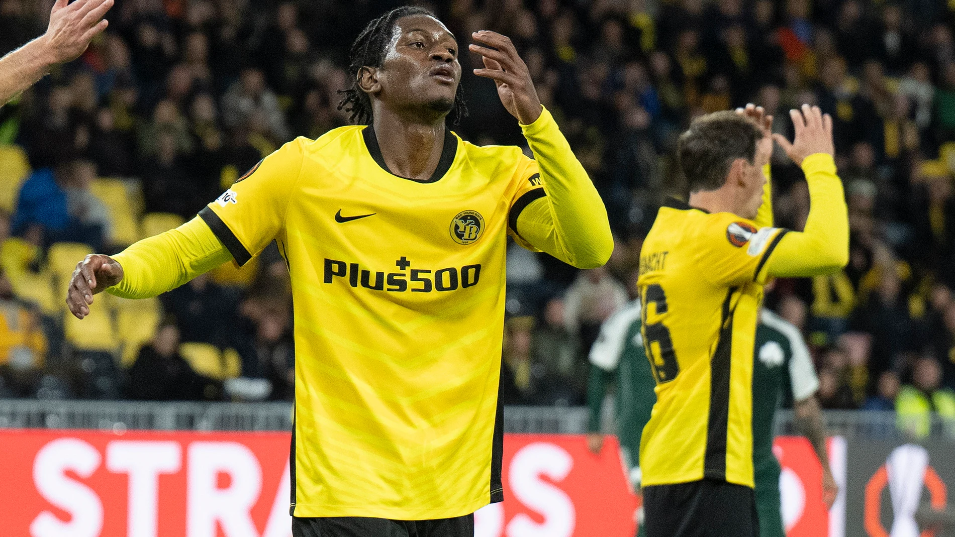 BERN (Switzerland), 25/09/2025.- Young Boys Joel Monteiro reacts during the UEFA Europa League league phase soccer match between BSC Young Boys and Panathinaikos FC in Bern, Switzerland, 25 September 2025. (Suiza) EFE/EPA/PETER SCHNEIDER