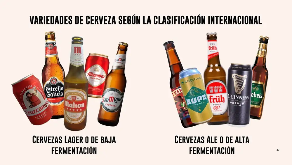 Variedades de cervezas según la clasificación internacional