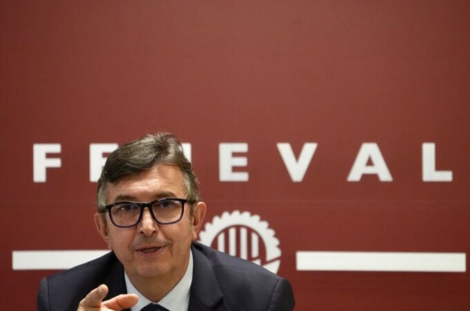 El presidente de Femeval, Vicente Lafuente, en una rueda de prensa sobre su candidatura a presidir la CEV