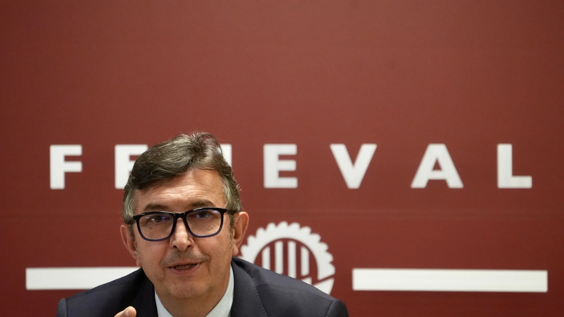 El presidente de Femeval, Vicente Lafuente, en una rueda de prensa sobre su candidatura a presidir la CEV EDUARDO MANZANA - EUROPA PRESS 26/09/2025