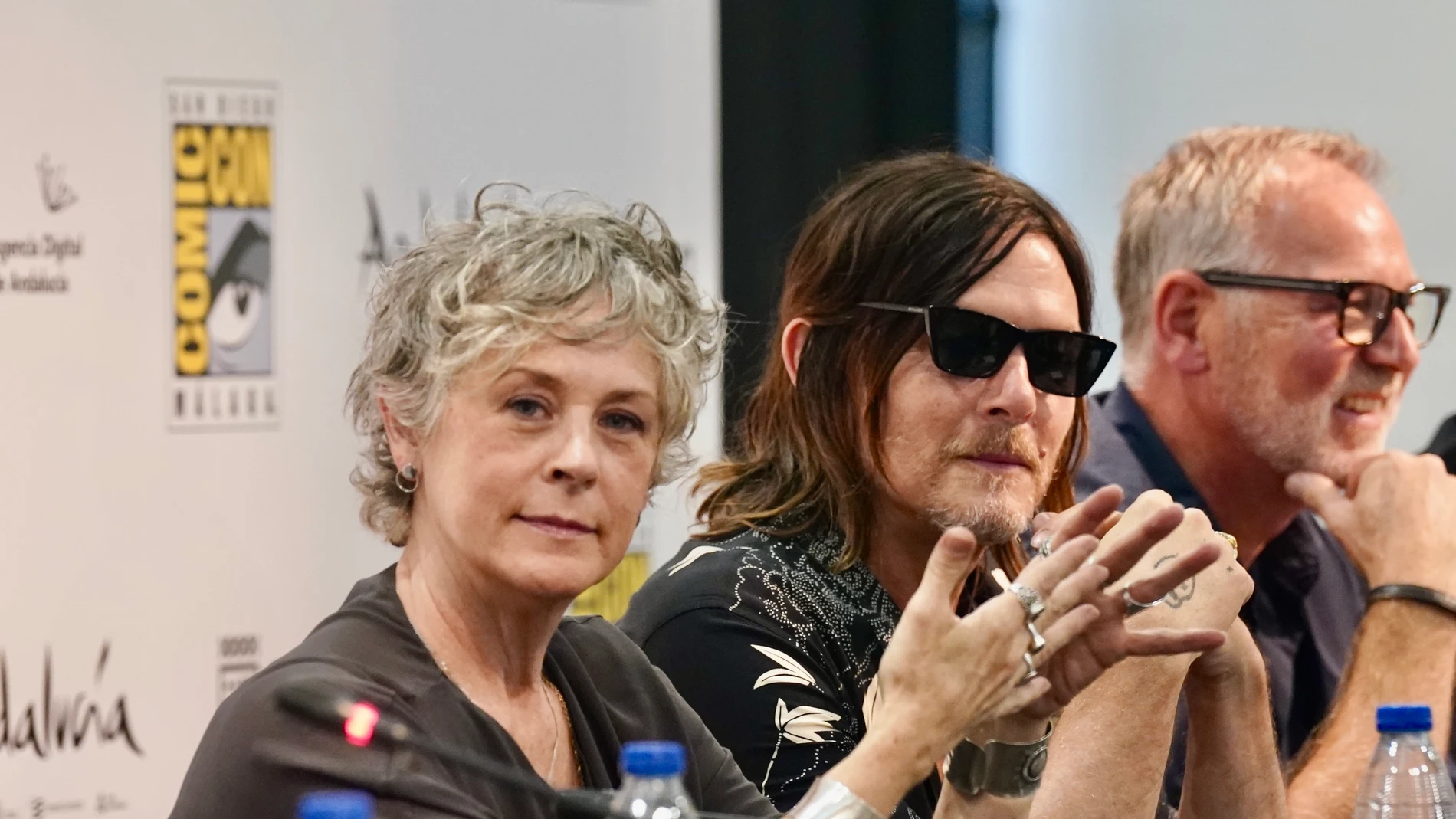 Norman Reedus y Melissa McBride durante la presentación de la nueva entrega de The Walking Dead