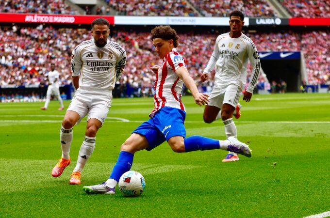 Julián Álvarez, en el derbi madrileño