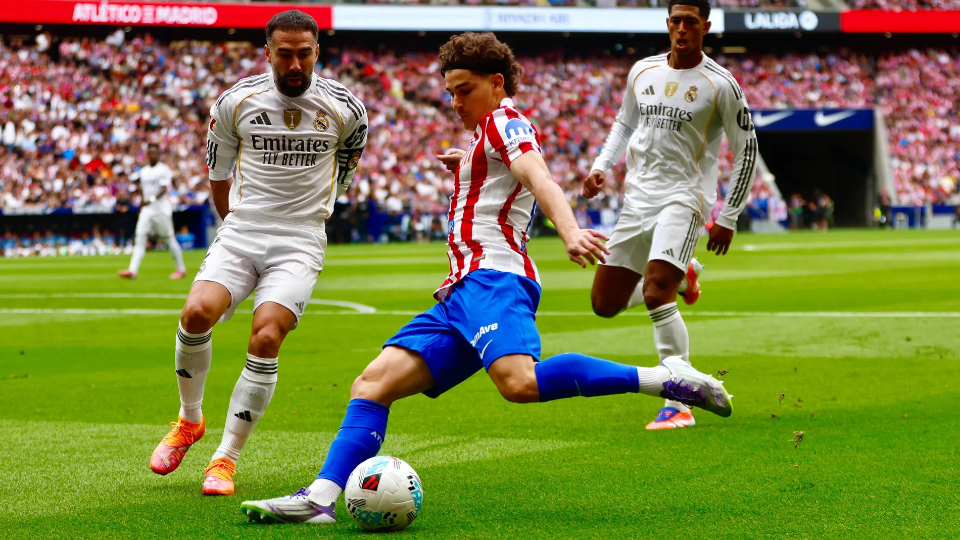 Julián Álvarez, en el derbi madrileño