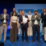 Alberto Núñez Feijóo, junto a los barones del PP, este domingo en Murcia