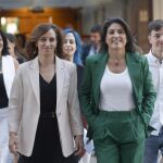Manuela Bergerot y M&oacute;nica Garc&iacute;a, de M&aacute;s Madrid, en primer t&eacute;rmino
