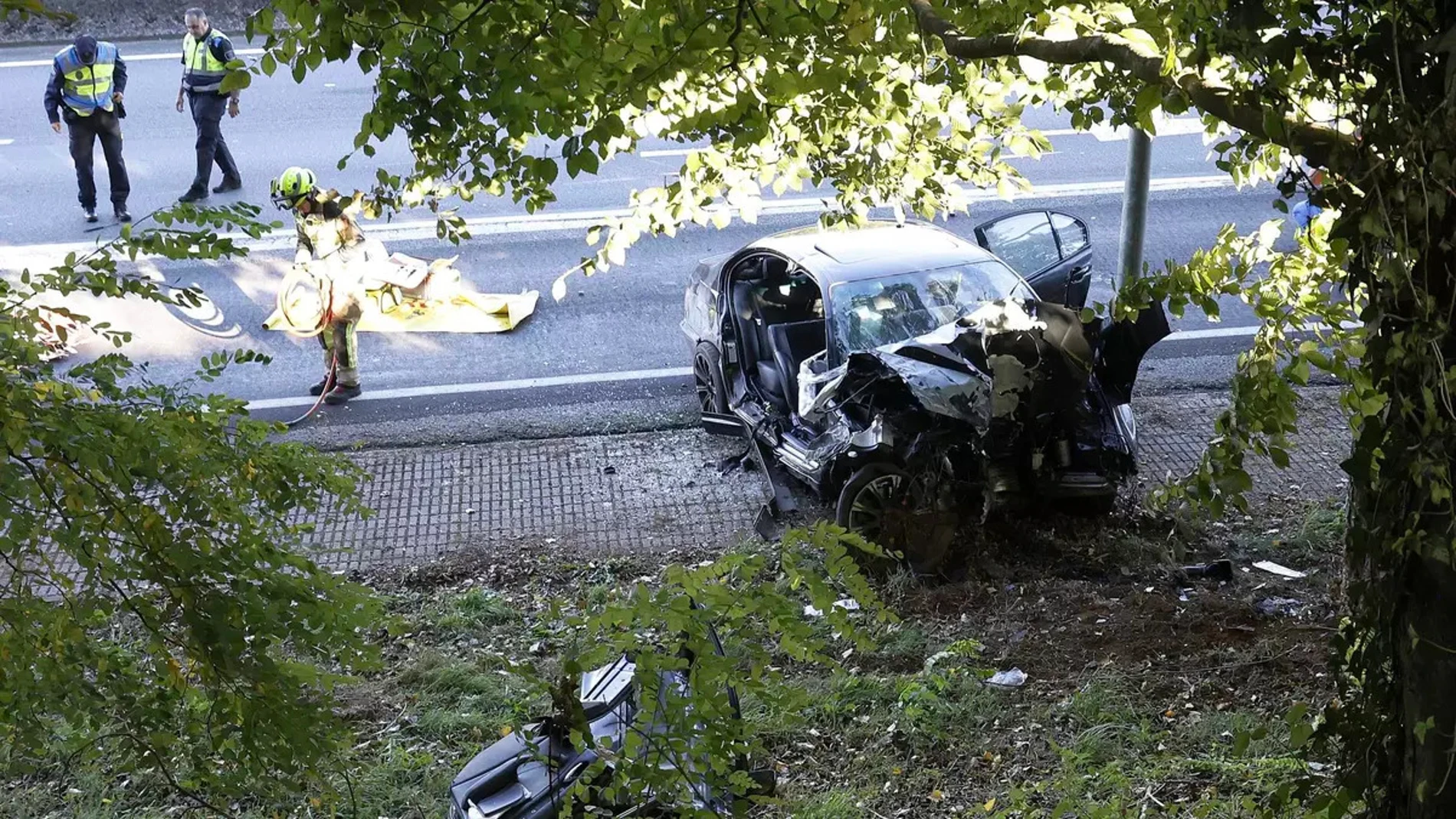 Un choque en la carretera de acceso a Santiago deja varios heridos y causa importantes retenciones
