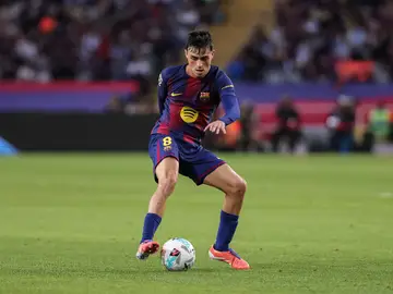 FC Barcelona v Real Sociedad - La Liga EA Sports Pedri of FC Barcelona in action during the Spanish league, La Liga EA Sports, football match played between FC Barcelona and Real Sociedad at Estadi Olimpic Lluis Companys on September 28, 2025 in Barcelona, Spain. AFP7 28/09/2025 ONLY FOR USE IN SPAIN