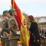 La alcaldesa de Santovenia de Pisuerga, María Antonio López, jura bandera