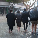 Calles inundadas, a 30 de septiembre de 2025, en Ibiza, Islas Baleares (España)