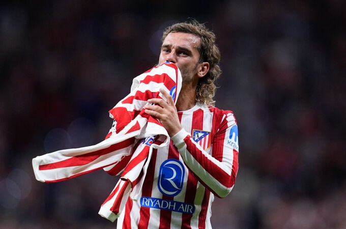 Griezmann, tras marcar su gol 200 con el Atlético