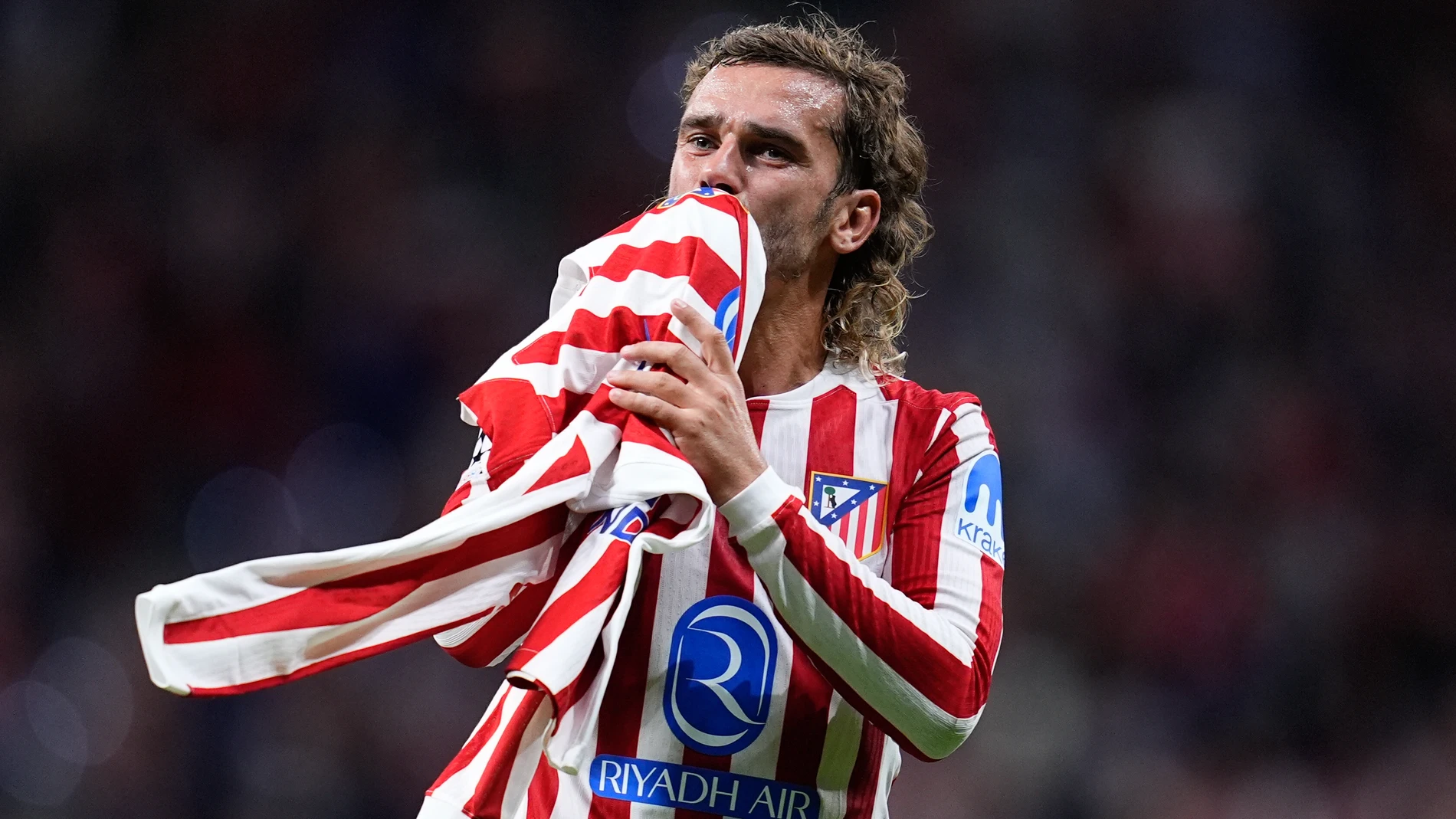 Antoine Griezmann of Atletico de Madrid celebrates a goal during the UEFA Champions League 2025/26 League Phase MD2 match between Atletico de Madrid and Eintracht Frankfurt at Riyadh Air Metropolitano on September 30, 2025, in Madrid, Spain.AFP7 30/09/2025 ONLY FOR USE IN SPAIN