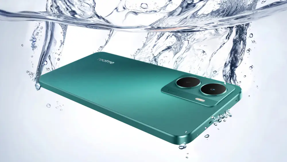 El realme P3 5G tiene resistencia al agua con certificación IP68
