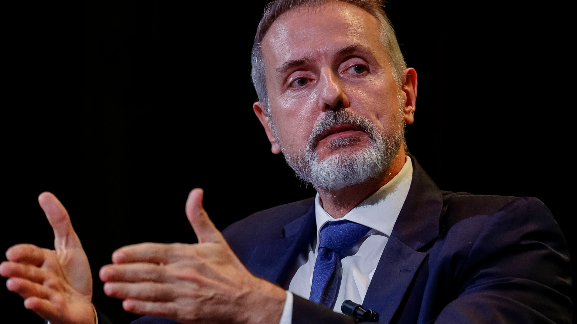 MADRID, 01/10/2025.- El presidente de Telefónica, Marc Murtra, participa en Los Desayunos del Ateneo este miércoles en Madrid. EFE/ Daniel González