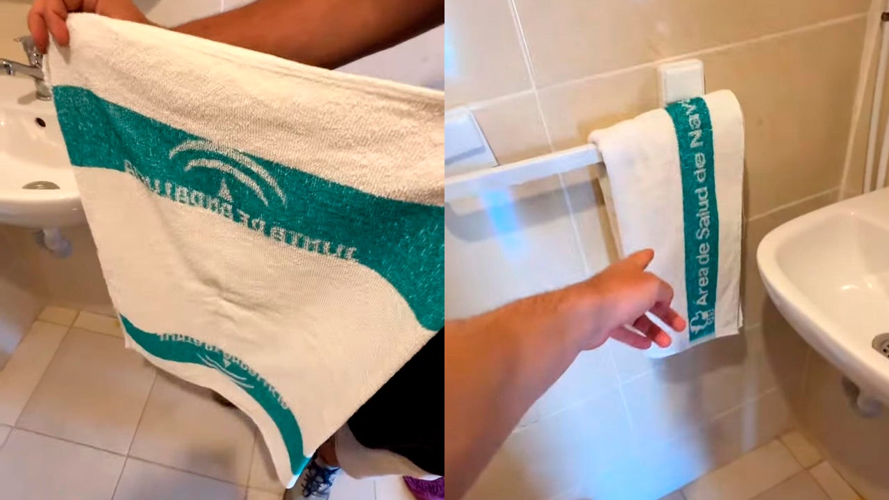 Un tiktoker español, sin palabras por su hallazgo en un hotel de Marruecos: toallas de hospitales españoles