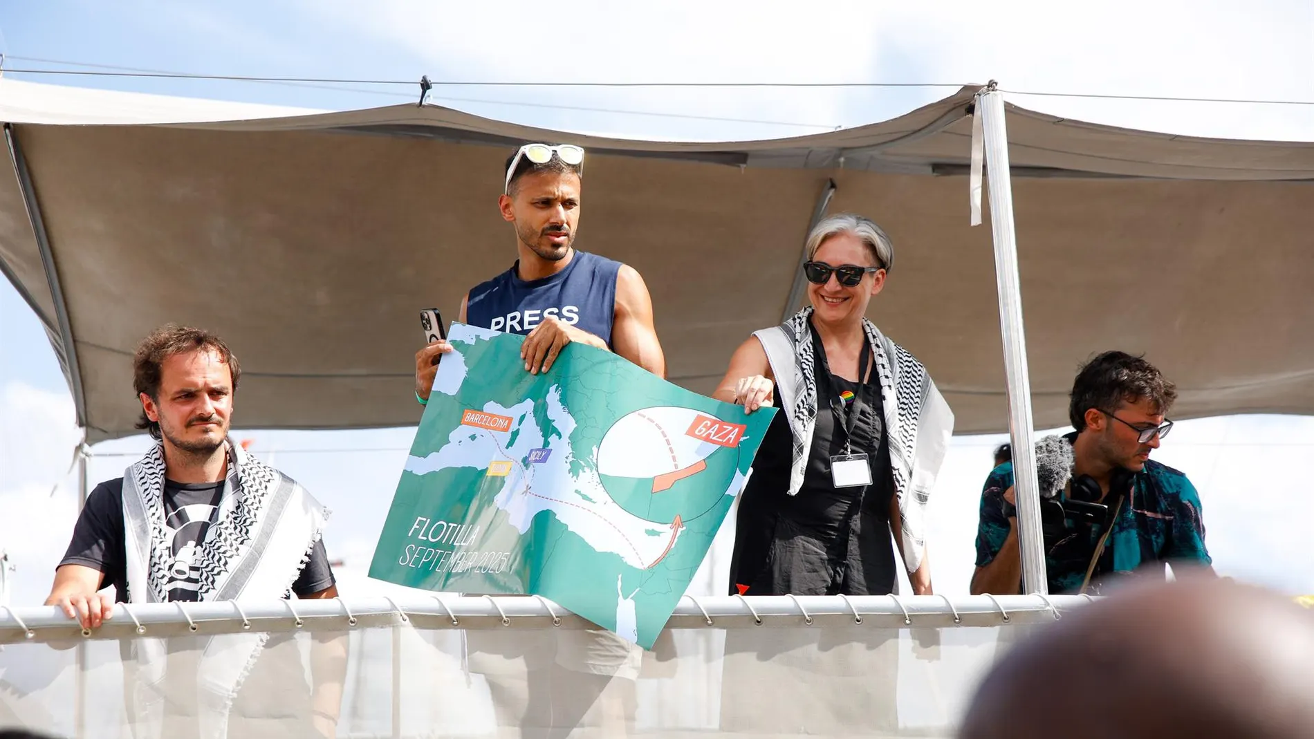 Ada Colau, desde la Flotilla rumbo a Gaza: "Las próximas horas serán realmente críticas"